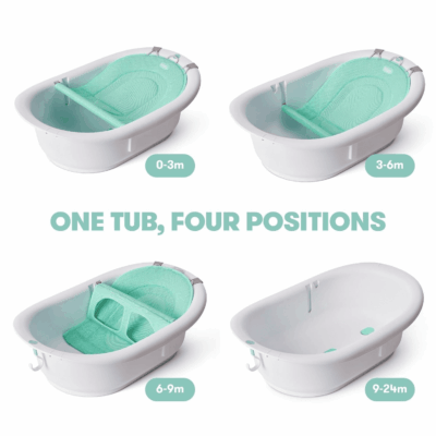4-In-1 Grow-With-Me Baby Bathtub, Baby Tub for Newborns to Toddler with Removable Bath Seat & Backrest for Bath Support in Tub - Image 6