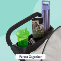 Cloud plus Lightweight Toddler Umbrella Baby Stroller with Large Storage Basket and Canopy, Reclining Seat, Child and Parent Trays, Compact Easy Fold for Summer Travel - Slate Gray - Image 7