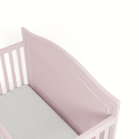 Paris 4-In-1 Convertible Crib - GREENGUARD Gold Certified, Converts to Toddler Bed, Daybed and Full Bed, Fits Standard Crib Mattress, Adjustable Mattress Base, Blush - Image 3