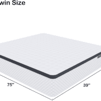 Twin Mattress,10 Inch Twin Size Mattress in a Box,Gel Memory Foam and Innerspring Hybrid Mattress with Individual Pocket Spring for Motion Isolation,Pressure Relief,Medium Firm Feel - Image 2