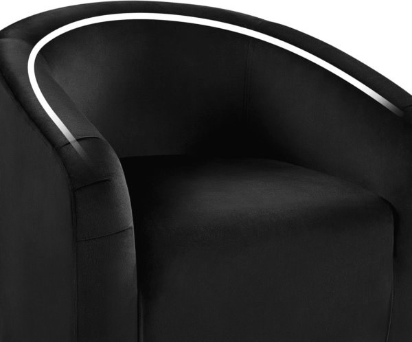 Black Accent Chairs Set of 2, Cozy Velvet Barrel Chair, Modern Club Chair with Soft Padde, Vanity Chair for Living Room/Bedroom/Waiting Room Reception Room, Matte Black - Image 8