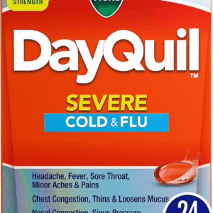 Dayquil Severe Cold, Flu & Congestion Medicine, Liquicaps, Maximum Strength Orange, 24 Count