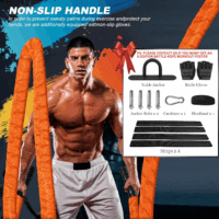 Battle Ropes for Home Gym 1.5Inch Diameter 30 FT Lengths Workout Heavy Battle Ropes for Exercise Training Weighted Ropes for Working Out Exercise Equipment with Protective Cove - Orange - Image 4