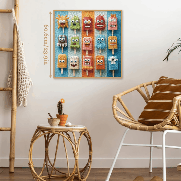 Funny Popsicle Puzzles for Adults 1000 Pieces, Colorful Art Ice Cream Jigsaw Puzzle, Summer Food Impossible Challenging Puzzles - Image 6