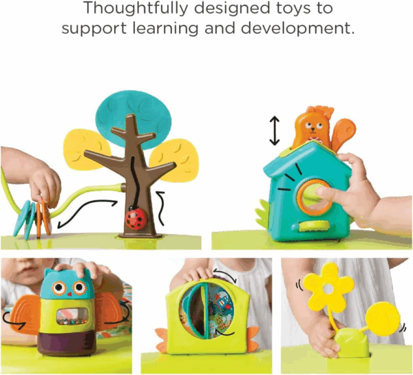 Portaplay Baby Activity Center: Development Focused Toys. Foldable, Portable, and Transforms to a Play Table, Unisex (Forest Friends) - Image 7