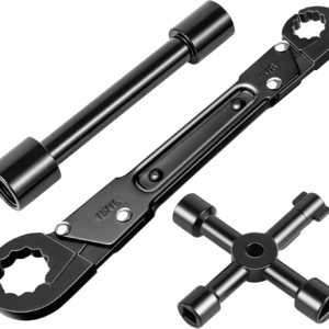 Angle Stop Wrench Kit, Plumbing Tools, Angle-On Plumber Wrench for Quick and Hassle-Free Angle Stop and Supply Nut Installations