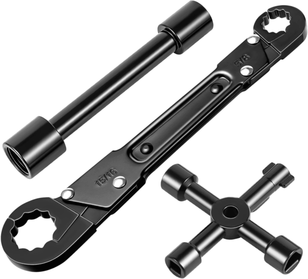 Angle Stop Wrench Kit, Plumbing Tools, Angle-On Plumber Wrench for Quick and Hassle-Free Angle Stop and Supply Nut Installations