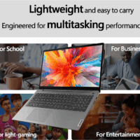 Ideapad 1 Student Laptop, 15.6" FHD Display, Intel Dual Core Processor, 12GB RAM, 512GB SSD + 128GB Emmc, 1 Year Office 365, Wi-Fi 6, Webcam, Bluetooth, SD Card Reader, Windows 11 Home, Grey - Image 6