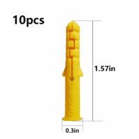 (274 Pcs) Plastic Drywall Wall Anchors Kit with Screws， Concrete Screw Kit Wall Anchor Set Suitable for Brick and Cement Walls - Image 3