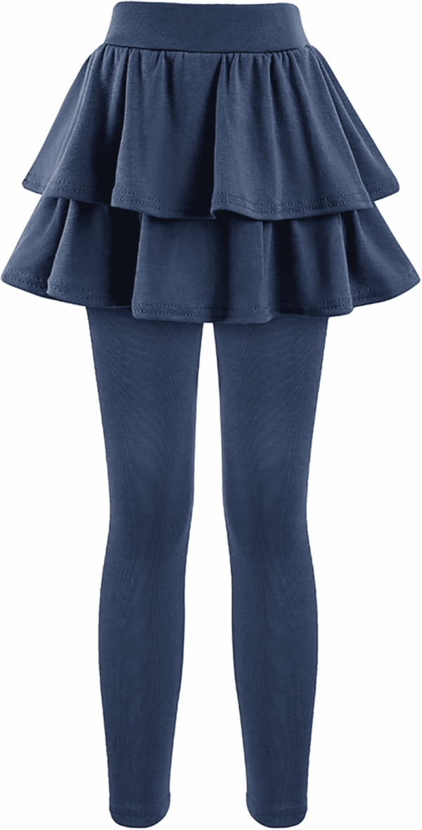 Girls School Uniform Pants Leggings with Skirts Stretch Warm Jegging 4-12 Years - Image 3