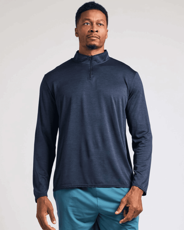 3 Pack: Men'S Dry-Fit Active Quarter Zip Long Sleeve Athletic Performance Pullover (Available in Big & Tall) - Image 2