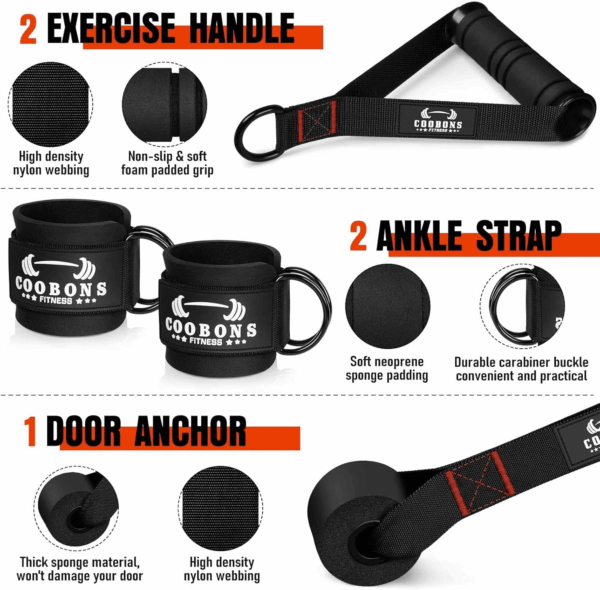 Heavy Resistance Bands for Working Out, 300LBS Exercise Bands with Handles, Workout Bands for Men, Weight Fitness Bands Set for Muscle Training, Strength, Slim, Yoga, Home Gym Equipment - Image 4