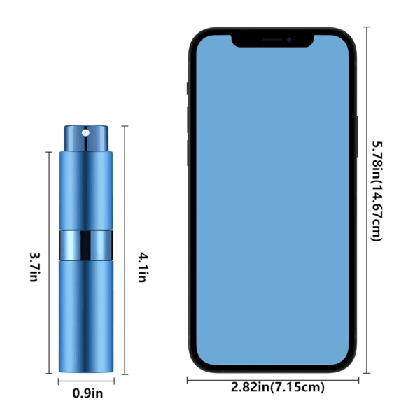 8Ml Portable Mini Perfume Atomizer(4 Pcs)，Refillable Empty Small Spray Bottle for Travel, Twist Tpye Pocket Cologne Sprayer (Matte Black, Pink, Blue, Silver) - Image 6