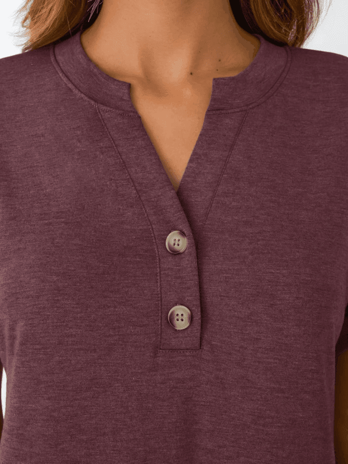 Women'S Short Sleeve Shirts Henley Dressy Casual Summer Tops 2025 Trendy Blouses Cute T-Shirts Outfits Clothes - Image 5