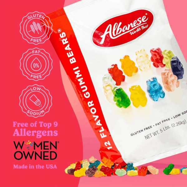 World'S Best 12 Flavor Gummi Bears, 5Lbs of Candy, Soft & Chewy Candy Snack, Fruity Flavor Assortment - Image 4
