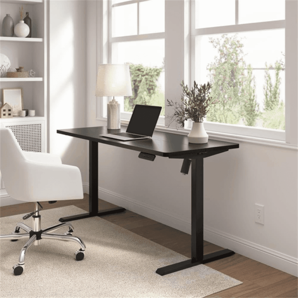 Bush Furniture Energize 55W X 24D Electric Height Adjustable Standing Desk in Basic Black, Ergonomic Sit-Stand Computer Table for Home Office - Image 5
