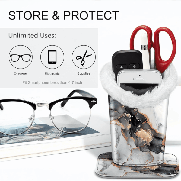 Plush Lined Eyeglasses Holder, Glasses Stand Case, Anti-Scratch Glasses Storage Organizer for Desk, Nightstand, Office - Image 5