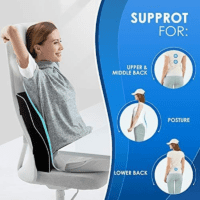 Gel Lumbar Support Pillow for Office Chair Car, Gaming Chair Lower Back Pain Relief Memory Foam Cushion with 3D Mesh Cover Ergonomic Orthopedic Back Rest - Image 2