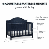 Nolan 4-In-1 Convertible Crib in Navy, Greenguard Gold Certified - Image 6