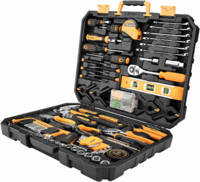 228 Piece Socket Wrench Auto Repair Tool Combination Package Mixed Tool Set Hand Tool Kit with Plastic Toolbox Storage Case - Image 2