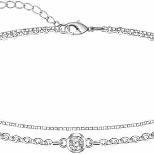 925 Sterling Silver Ankle Bracelet Multilayer Anklets for Women Satellite, Star, Cross, Circle, Butterfly, Teardrop, Oval Disk Layered Anklet Beach Jewelry