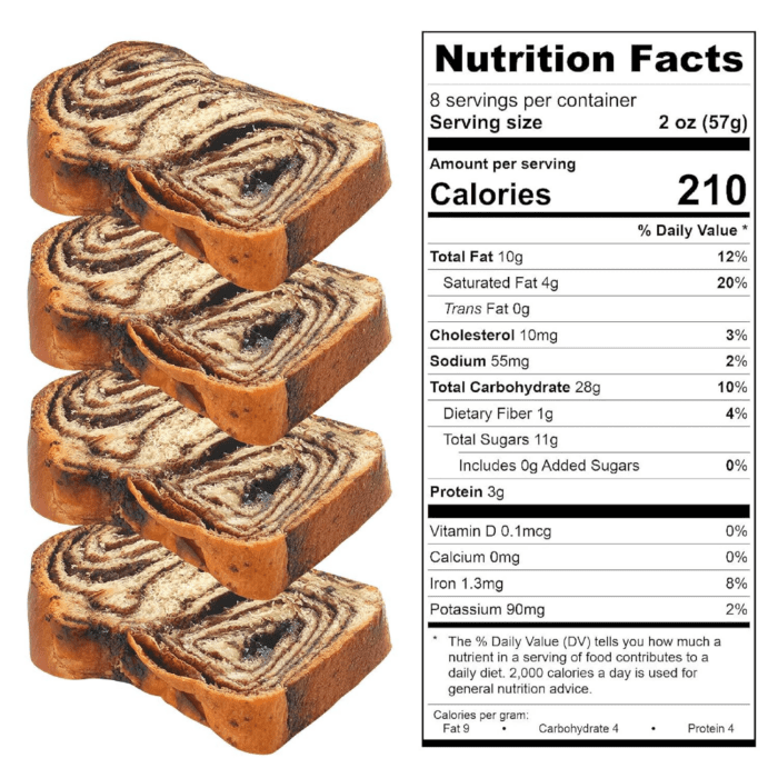 Chocolate Babka Cake, Fresh Dessert, Nut-Free and Dairy-Free Chocolate Cake, OU Kosher-Certified Babka Bread, 1 Lb, Pack of 1 - Image 2