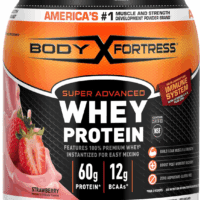 Super Advanced Whey Protein Powder, Strawberry, Immune Support (1), Vitamins C & D plus Zinc, 1.78 Lbs