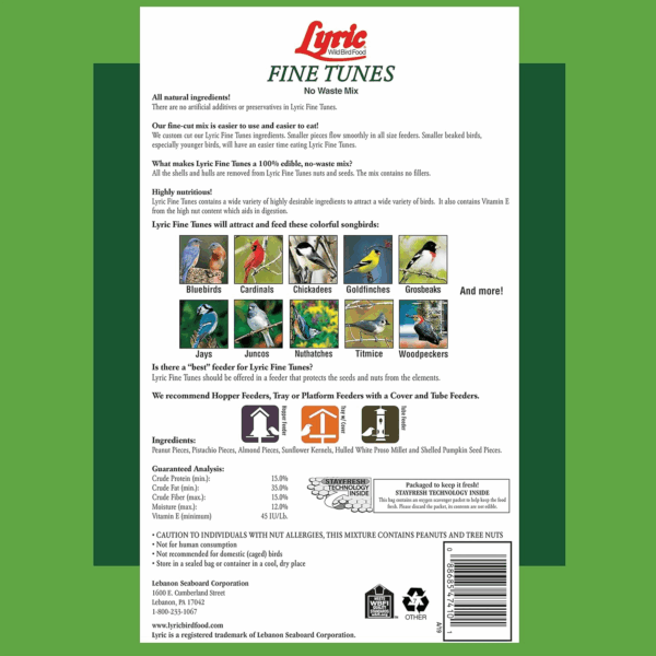 Fine Tunes Wild Bird Seed - No Waste Bird Food Mix - Attracts Bluebirds, Finches, Chickadees & More - 15 Lb. Bag - Image 4