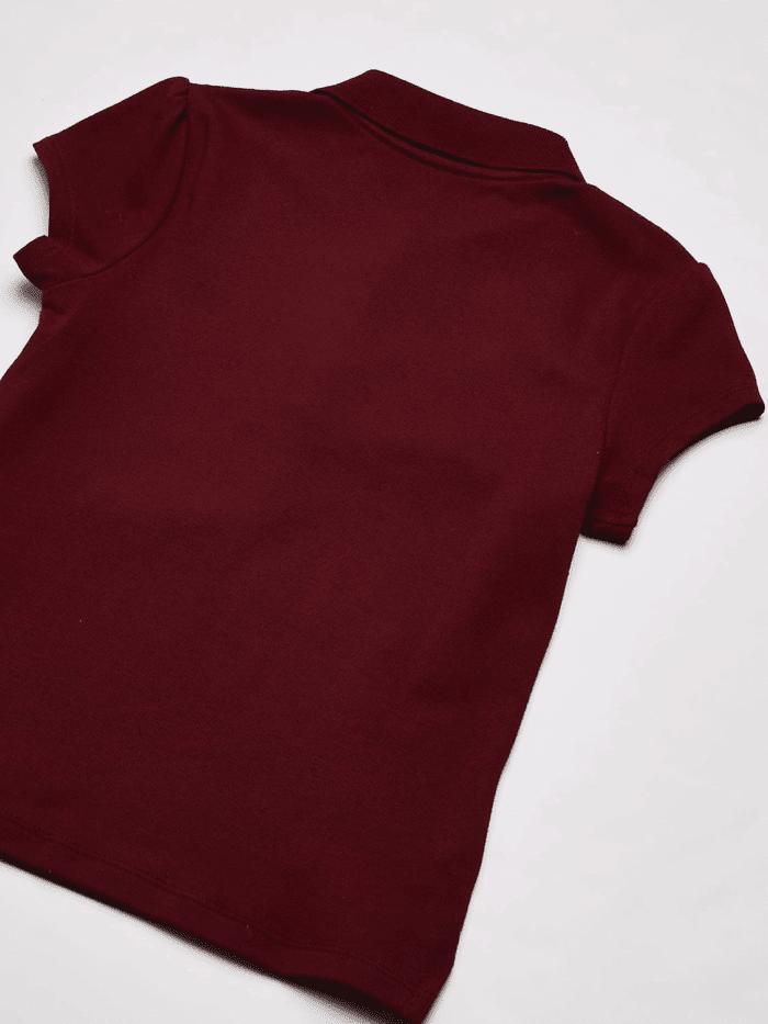 Girls' Short Sleeve Ruffle Pique Polo - Image 5