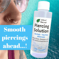 Piercing Solution ! Soothing Sea Salts & Tea Tree AFTERCARE 4 Oz, Ready to Use. Safely Clean and Calm New & Stretched Piercings. Gentle Effective Natural & Proven. Works Fast - Image 5