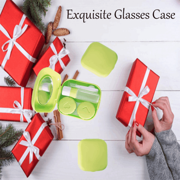 4 Pack Colorful Contact Lens Case Kit with Mirror Durable, Compact, Portable Soak Storage Kit - Image 5