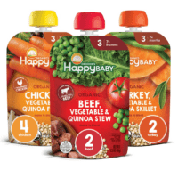 Organics Savory Blends Stage 3 Baby Food Puree, Meats & Veggies 3 Flavor Variety Pack (Pack of 8), Amazon Exclusive