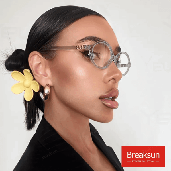 Fashion Oval Glasses for Women Men Retro round Tortoise Frame Blue Light Glasses Nerd Eyeglasses - Image 2