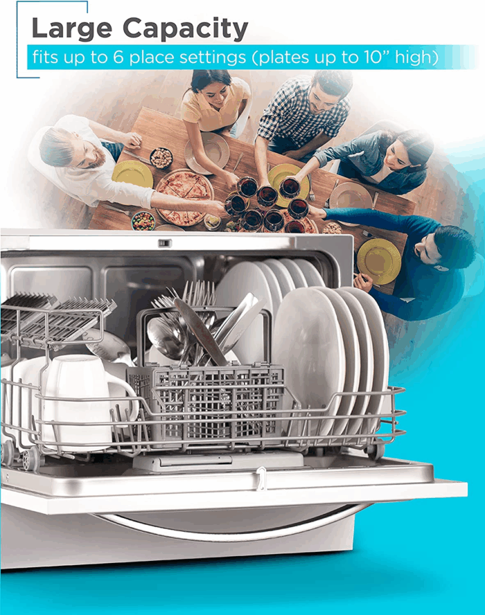 BCD6W 6 Place Setting ENERGY STAR Portable Compact Countertop Dishwasher - Image 2