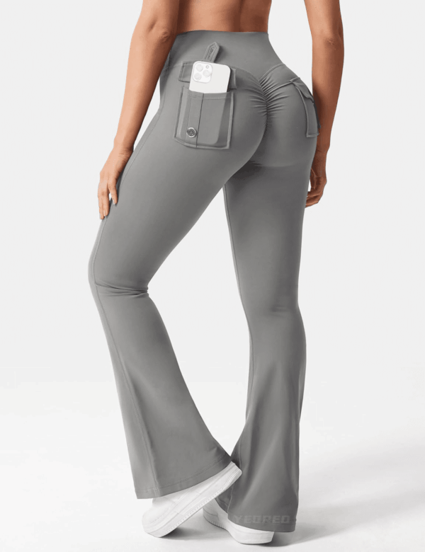 Flare Leggings with Pockets for Women Brittany Leggings Workout Leggings for Women Butt Lifting Gym Yoga Leggings - Image 2