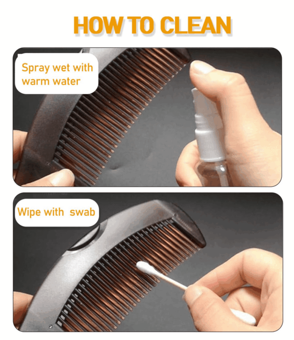 Dandruff Comb Fine Tooth Brown Scalp Detox Comb Lice for Women, Men & Kids Scalp Massage, Detoxing & Sweep Tool for Hair Care - Image 6