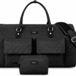 Garment Bag for Travel with Toiletry Bag Convertible Carry on Weekender Bag Large Travel Duffel Bags for Women 2 in 1 Hanging Suitcase Suit Travel Bags for Women & Men 3Pcs Set (G-Black)