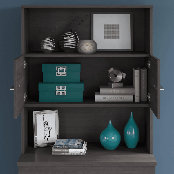 Office 500 36W Tall Storage Cabinet with Doors and Shelves - Image 4