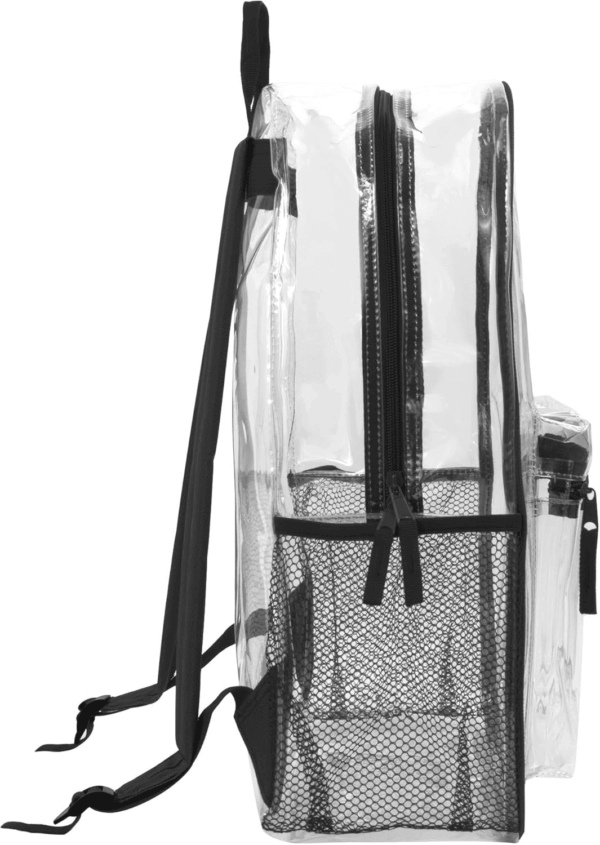 Clear Backpack Heavy Duty with Padded Straps, Side Pockets for Kids, Boys, Girls, School, Stadium Approved Events - Image 4