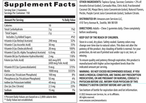 Women'S Multivitamin, 300 Gummies (150 Servings) (Previously Solimo) - Image 5