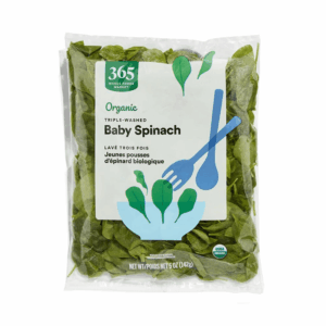 , Salad Bag Spinach Baby Organic, 5 Ounce