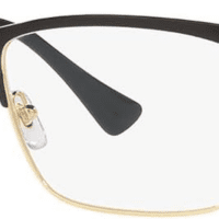 VE1285 56Mm Non-Polarized Glasses for Men - Black Rectangle Metal Frame with Black Temples, Lightweight & Comfortable Eyeglasses for Prolonged Use, Eshades Eyewear Kit Included
