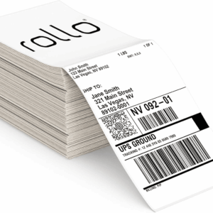 Direct Thermal Shipping Labels - Pack of 500 4X6 Thermal Labels Fanfold - Perforated and Strong Adhesive (Commercial Grade)