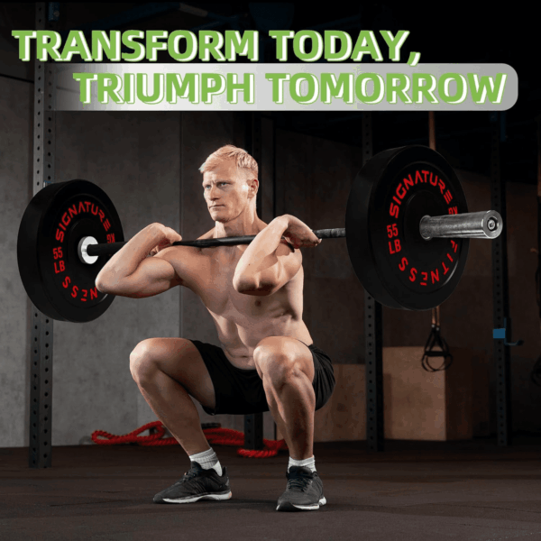 Olympic Bumper Plates, 2" Weight Plates for Strength Training & Weightlifting, Pairs, Sets or Sets with 7FT Barbell, Multiple Options - Image 7