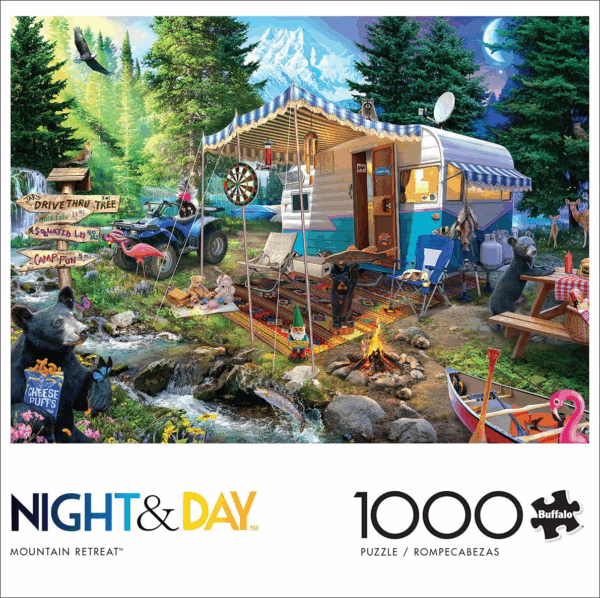 - Jeff Haynie - Mountain Retreat - 1000 Piece Jigsaw Puzzle for Adults - Challenging Puzzle Perfect for Game Nights - Finished Puzzle Size Is 26.75 X 19.75 - Image 2