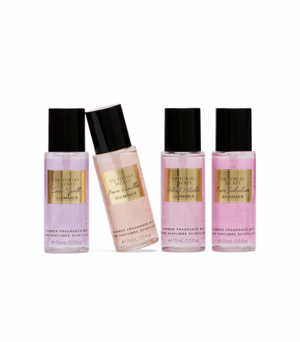 Fragrance Mist Collection 4 Piece Shimmer Mini Gift Set, Assorted Scents - Image 3