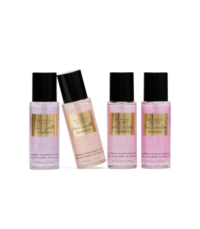 Fragrance Mist Collection 4 Piece Shimmer Mini Gift Set, Assorted Scents - Image 3