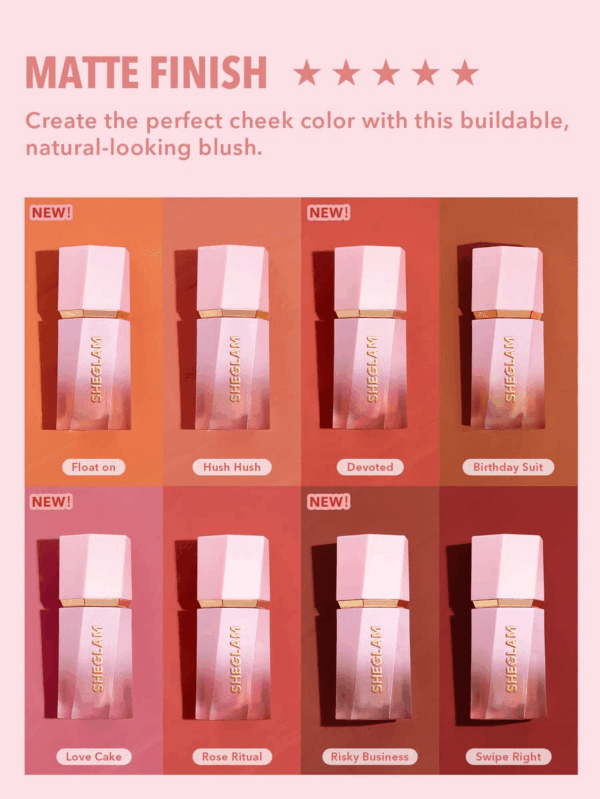 Color Bloom Liquid Blush Makeup for Cheeks Matte Finish - Float On - Image 4