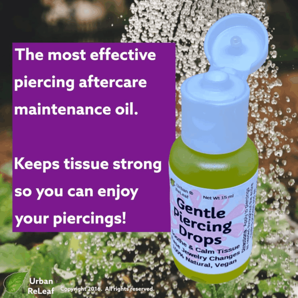 Gentle Piercing Drops ! Soothe & Calm Tissue, Ease Jewelry Changes, 100% Natural, Vegan. Perfect for Sensitive Skin. Effective Aftercare Oil for Ear & Body Piercings! - Image 3