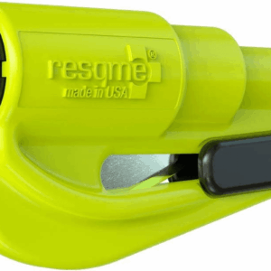 the Original Emergency Keychain Car Escape Tool, 2-In-1 Seatbelt Cutter and Window Breaker, Made in USA, Yellow- Compact Emergency Hammer